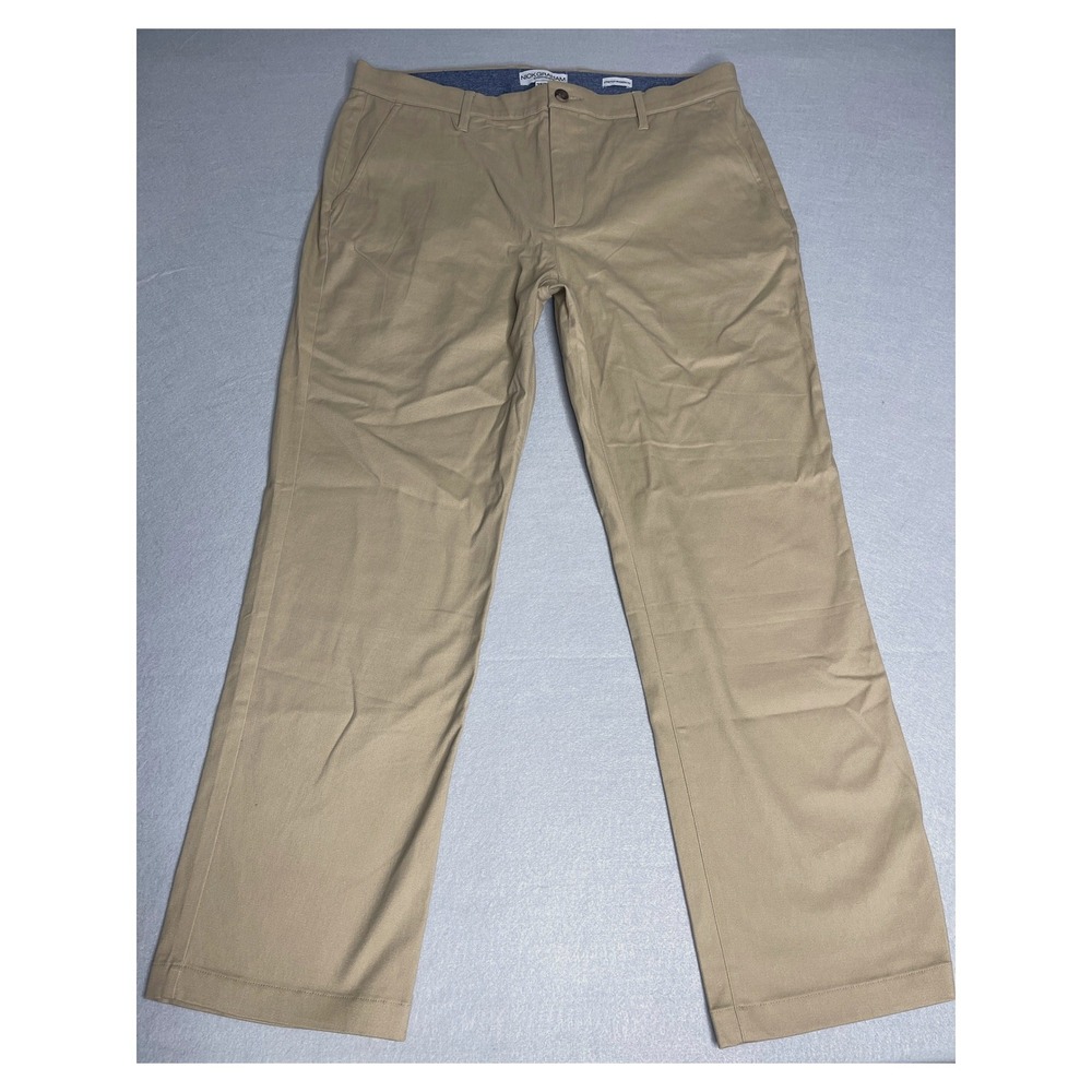Nick Graham Stretch Modern Fit Khaki Tan Chino Dress Pants Mens 38x30